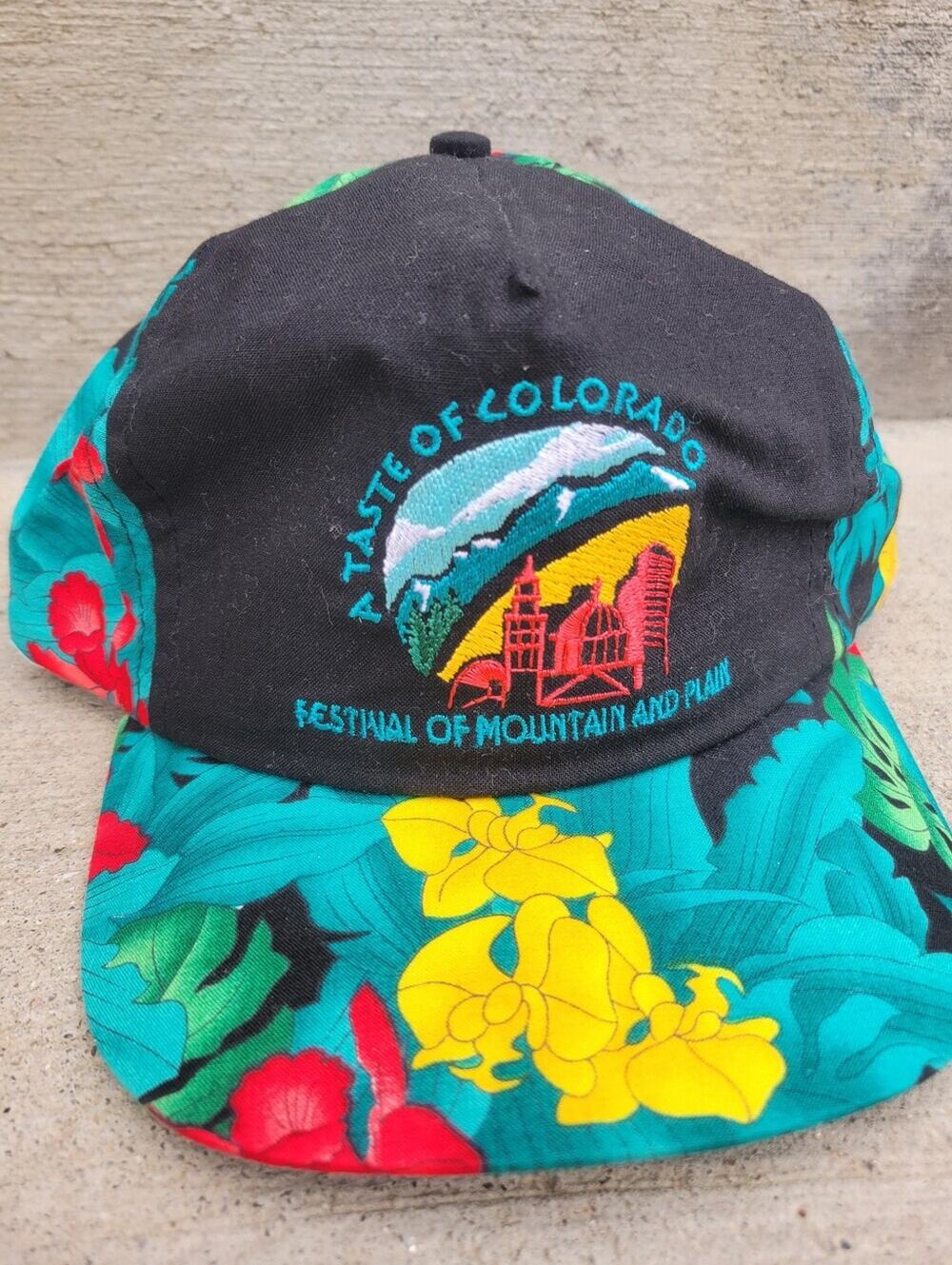 Taste of Colorado Vintage Hawaiian 6 Panel Hat Adjustable OS
